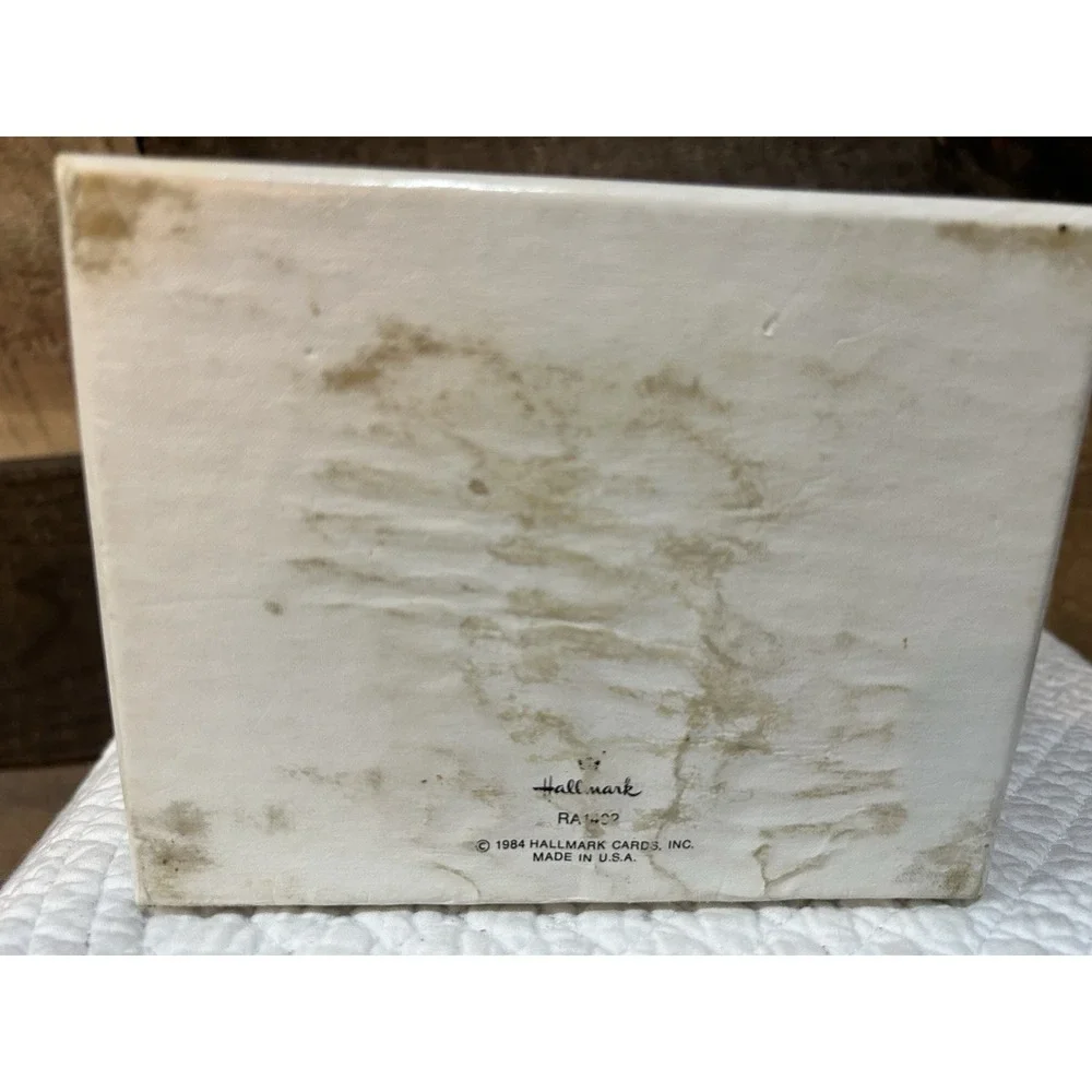 VTG Hallmark 1984 WHT Recipe File Box Multicolor Wildflower Pattern Cards Divide